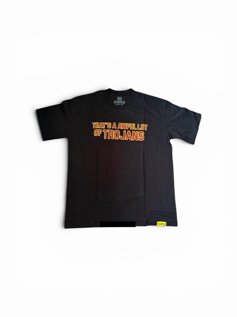 Black Graphic Tee with That’s A Awful Lot of Trojan’s!